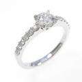 【リメイク】プラチナダイヤモンドリング 0．437ct・F・SI2・EXT・H＆C