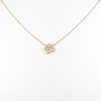 K18YG フラワー ダイヤモンドネックレス