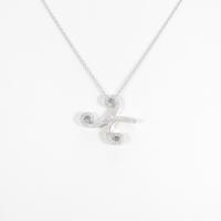 K18WG イニシャルK ダイヤモンドネックレス