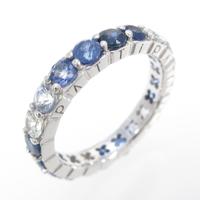 K18WG フルエタニティ サファイヤリング