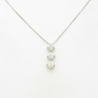 PT スリーストーン ダイヤモンドネックレス