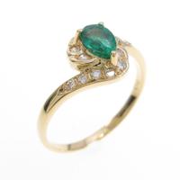 750YG エメラルドリング