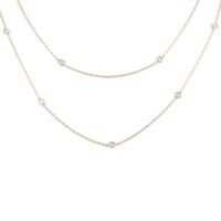 K18PG ダイヤモンドネックレス