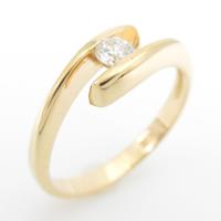 K18YG ソリティア ダイヤモンドリング