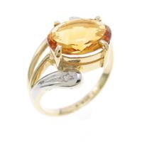 K18YG／PT シトリンリング