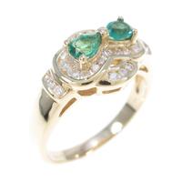 K18YG エメラルドリング