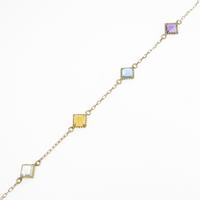 K18YG カラーストーンブレスレット