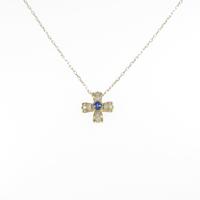 K18YG クロス サファイヤネックレス10％引き