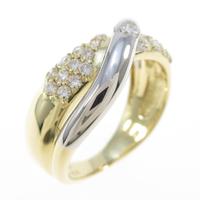 K18YG／PT ダイヤモンドリング