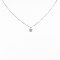 K18WG ソリティア ダイヤモンドネックレス