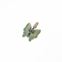 K18YG バタフライ エナメルペンダント