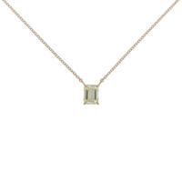 【リメイク】K18YG ダイヤモンドネックレス 0．545ct・LY・SI1・エメラルドカット