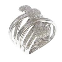 K18WG ハート ダイヤモンドリング