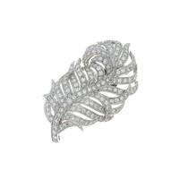 クイーン リーフ ダイヤモンドブローチ