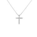 K18WG クロス ダイヤモンドネックレス