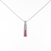 K18WG カラーストーンネックレス