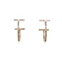 ティファニー Tワイヤー フープ ミディアム ピアス