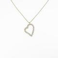 K18YG ハート ダイヤモンドネックレス
