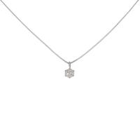 K18WG ソリティア ダイヤモンドネックレス