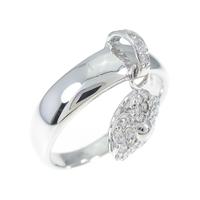 K18WG フラワー ダイヤモンドリング