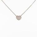 K10PG ハート ダイヤモンドネックレス