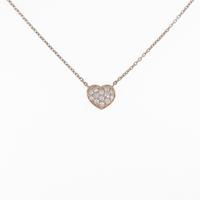 K10PG ハート ダイヤモンドネックレス