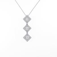 K18WG 2WAY ダイヤモンドネックレス