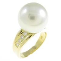 K18YG シロチョウパールリング