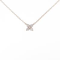 4゜C フラワー ダイヤモンドネックレス