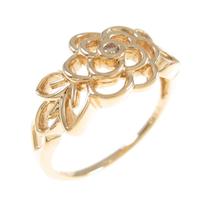 K18PG フラワー ダイヤモンドリング