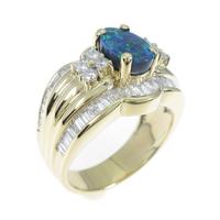 750YG／750WG ブラックオパールリング