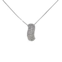 K18WG パヴェ ダイヤモンドネックレス