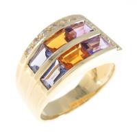 K18YG カラーストーンリング