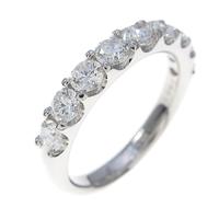【新品】プラチナ ハーフエタニティ ダイヤモンドリング 1．004ct・F・VVS2?SI1・EXT