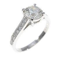 プラチナダイヤモンドリング 0．820ct・K・SI2・VG