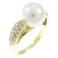 K18YG アコヤパールリング