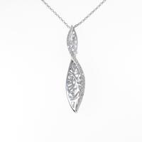 K18WG ダイヤモンドネックレス