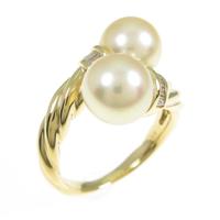 K18YG アコヤパールリング