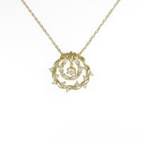 K18YG ダイヤモンドネックレス 0．316ct・I・SI1・VG