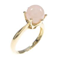 K18YG ローズクオーツリング