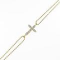 K18YG クロス ダイヤモンドブレスレット