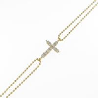 K18YG クロス ダイヤモンドブレスレット