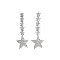 K14WG スター ダイヤモンドピアス