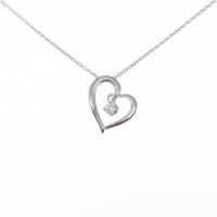 4゜C ハート ダイヤモンドネックレス