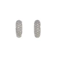 K18WG パヴェ ダイヤモンドピアス