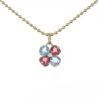 ブルガリ フラワー カラーストーンネックレス