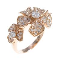 750PG フラワー ダイヤモンドリング