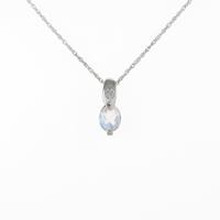 K14WG／750WG ムーンストーンネックレス