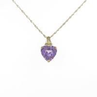 K18YG ハート アメジストネックレス