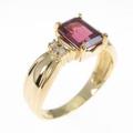 K18YG ガーネットリング